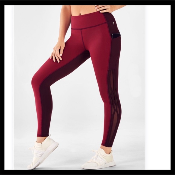 Fabletics Pants - Fabletics Mid-Rise Powerhold Colorblock Legging